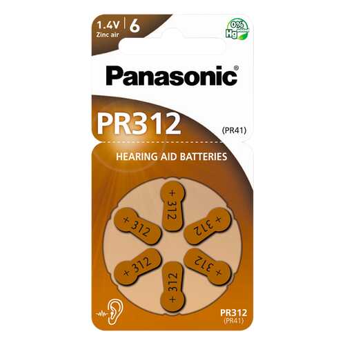 Батарейка Panasonic PR-312/6LB 6 шт в Редмонд