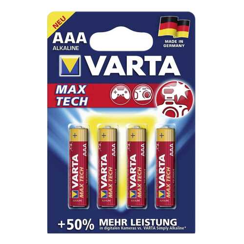 Батарейка Varta Max Tech AAA 4 шт в Редмонд