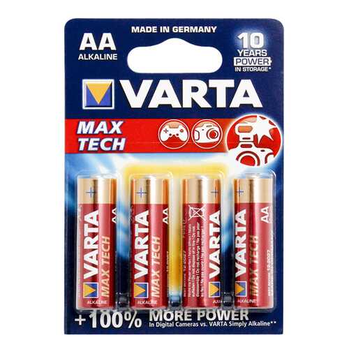 Батарейка Varta MAX Tech LR6-4BL 4 шт в Редмонд